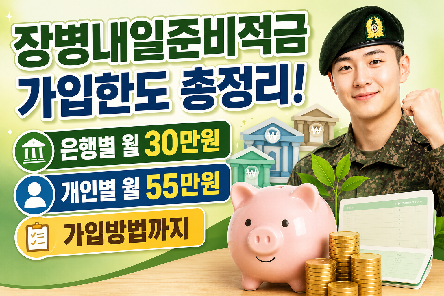 장병내일준비적금 가입한도 총정리! 은행별 월 30만원&middot;개인별 월 55만원 가입방법까지 관련 사진