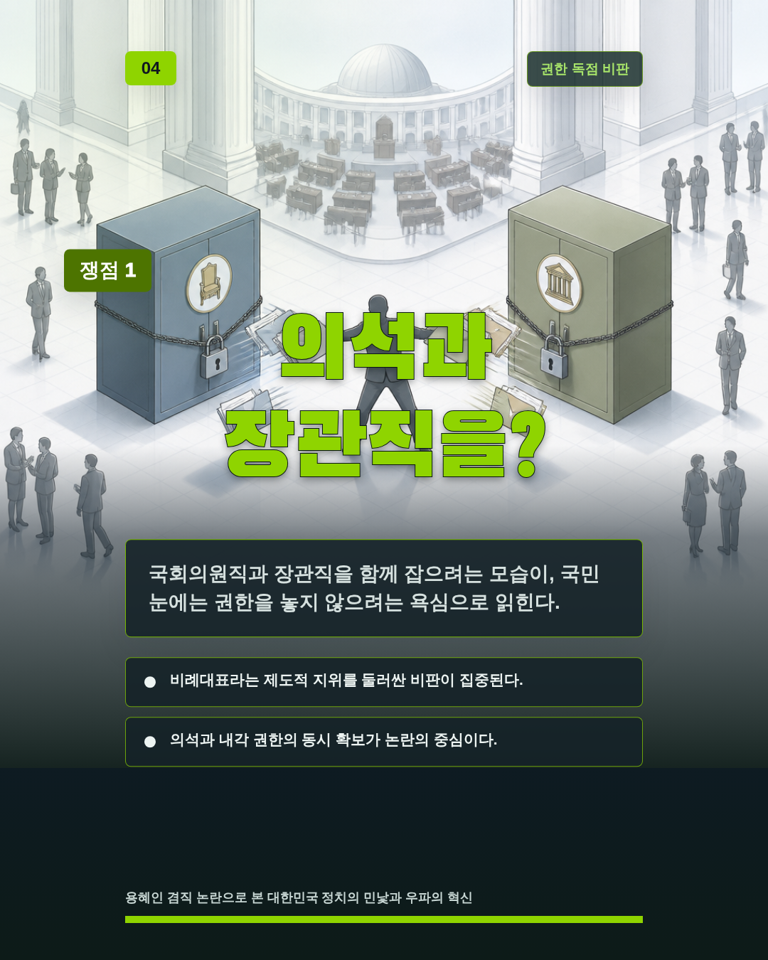 의석과 장관직을?
