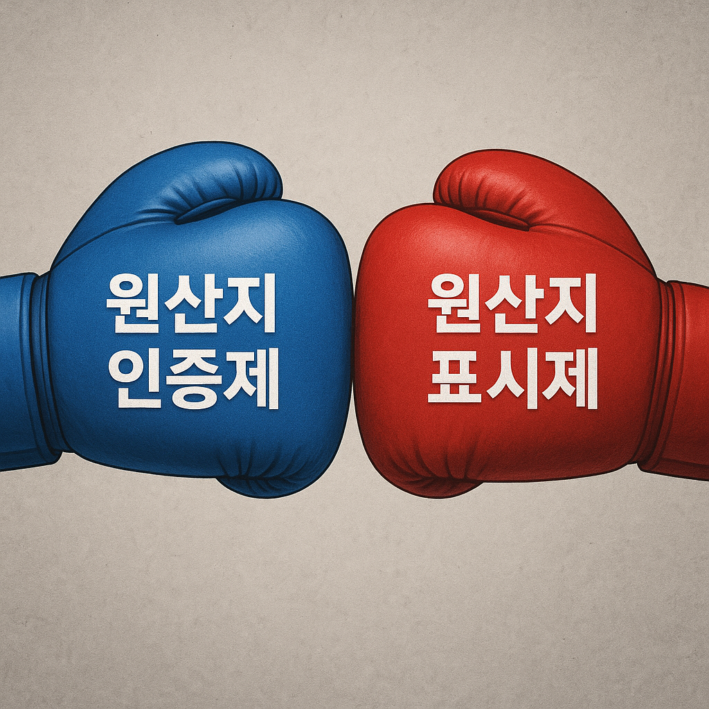 2025년 기준, 원산지 인증제 vs 표시제 차이점