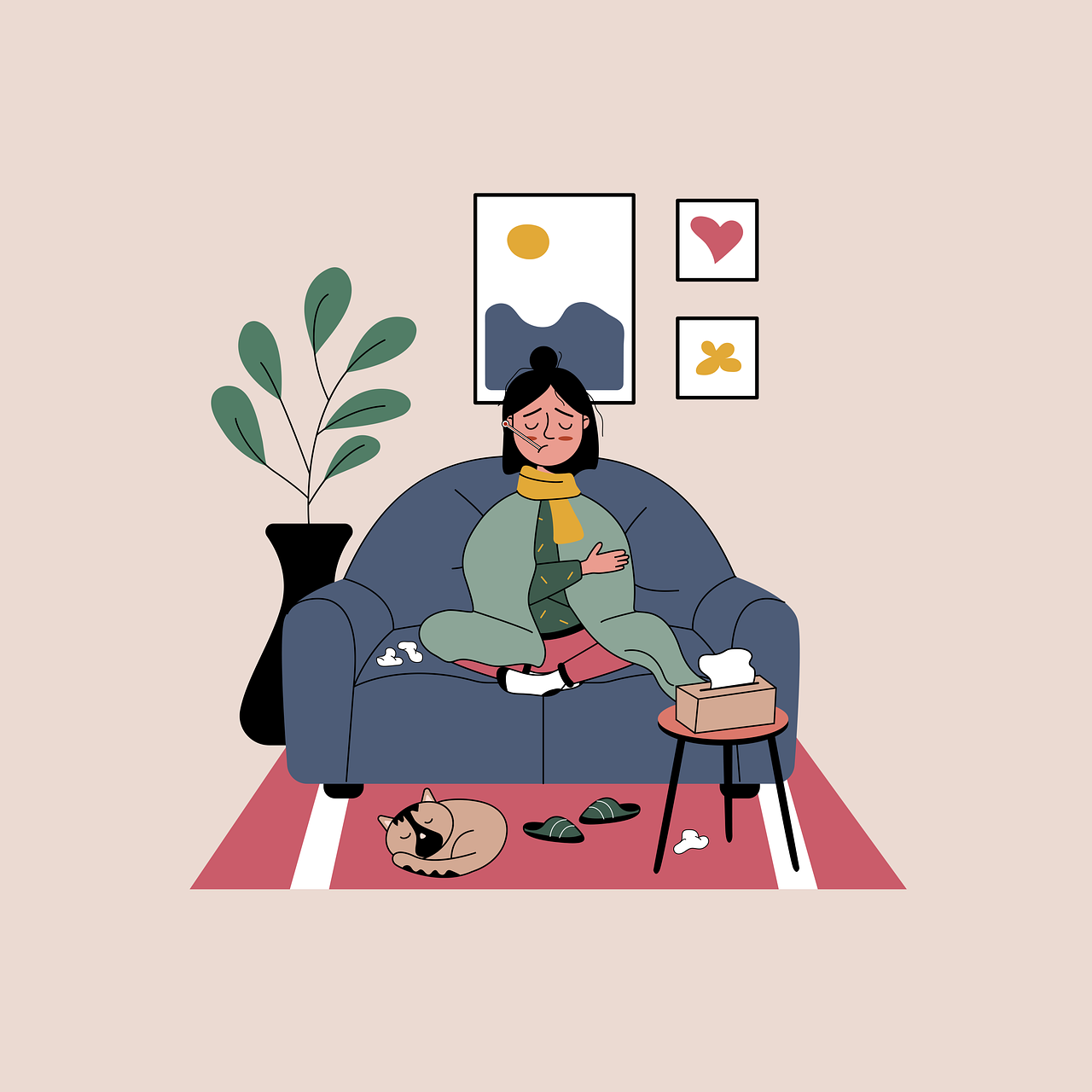 손 발이 차가운 여자의 이미지