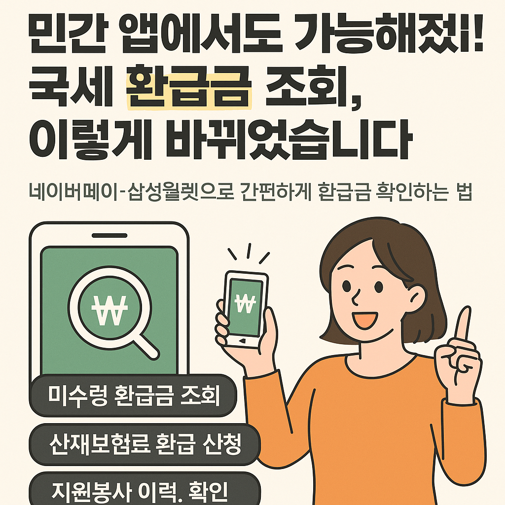민간 앱에서도 가능해졌다! 국세 환급금 조회, 이렇게 바뀌었습니다.