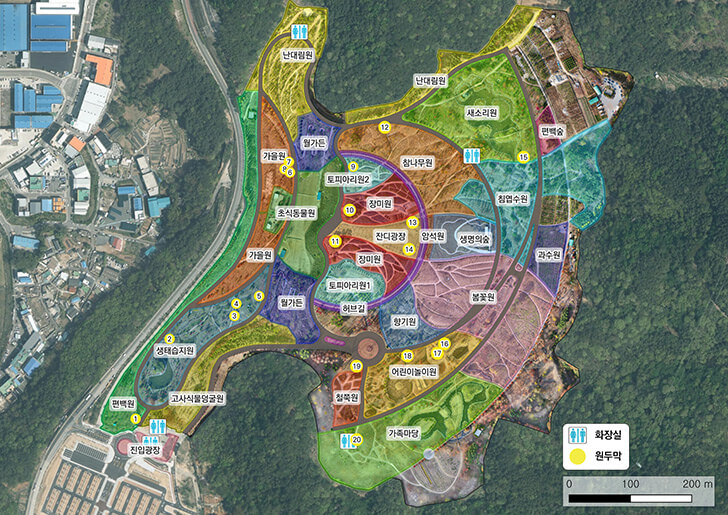 해운대수목원 안내도