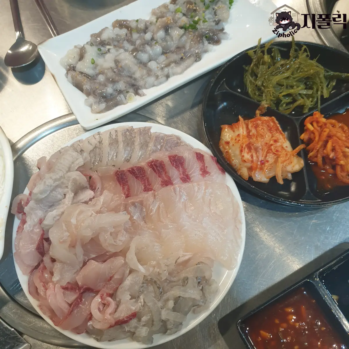 산낙지-회-반찬