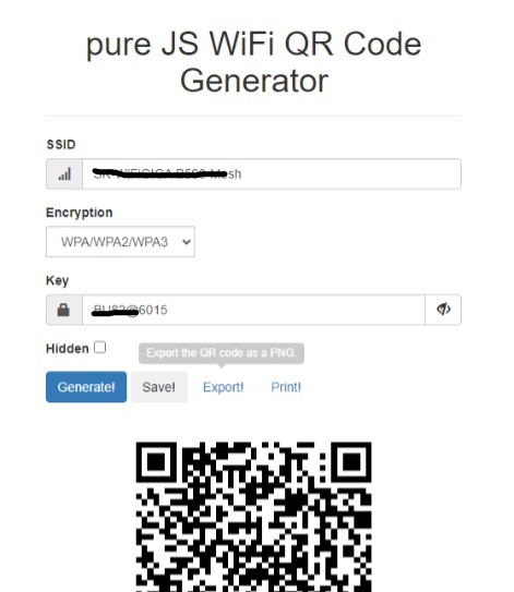 와이파이 QR(큐알)코드 안내판 만들기