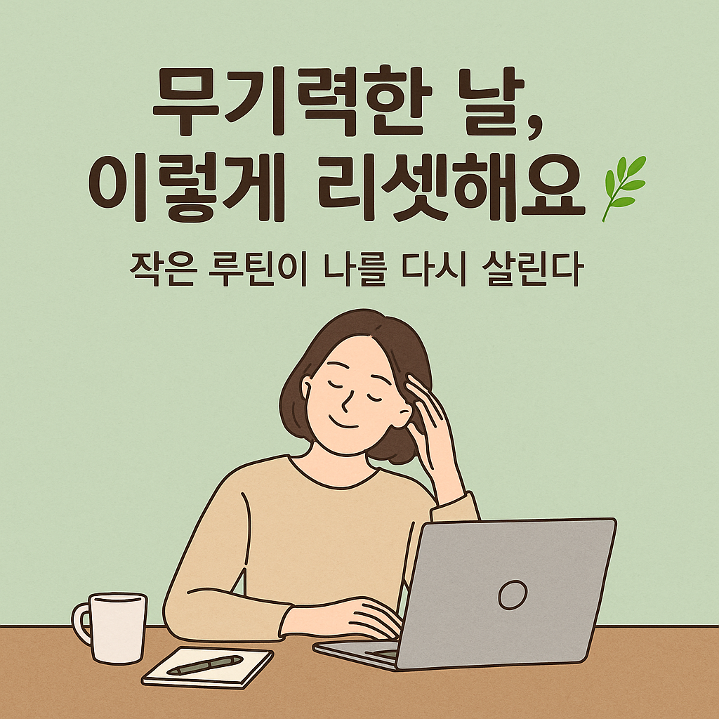 무기력한 날, 나만의 리셋 방법