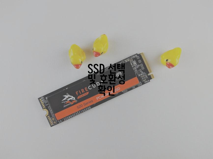 SSD 선택 및 호환성 확인