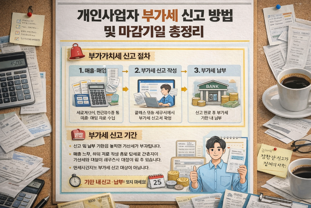개인사업자 부가세 신고 마감 임박 총정리