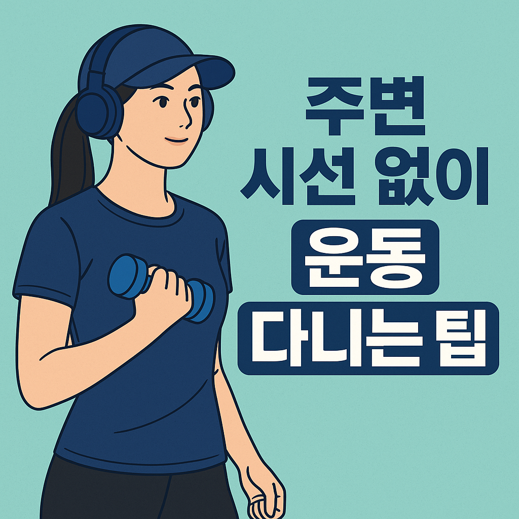 주변 시선 없이 운동 다니는 팁