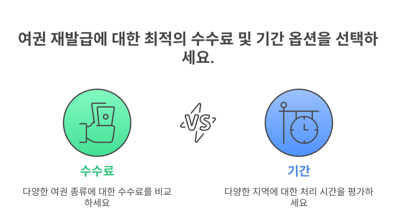 여권 재발급 수수료 및 소요기간