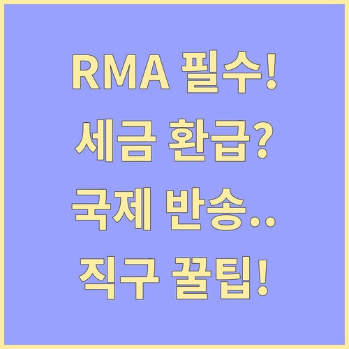 직구 반품 전 RMA 발급 국제 반송..