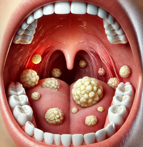 입냄새 원인, 편도결석 증상