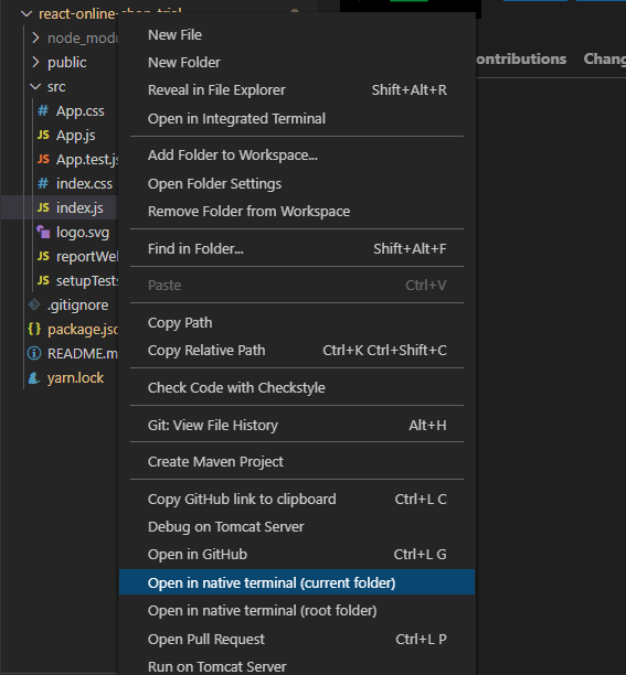 open in native terminal
