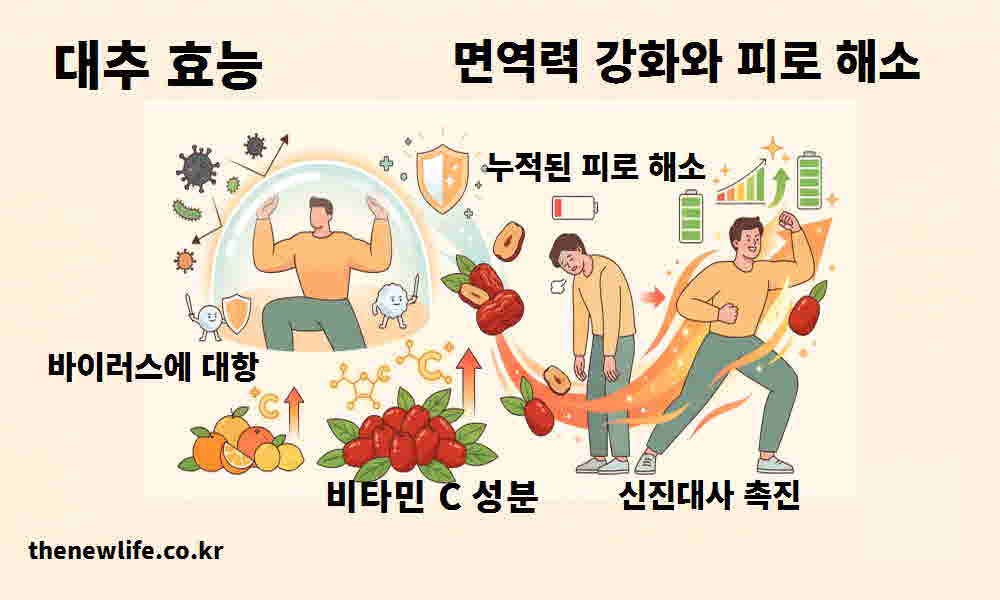 대추 효능 면역력 강화 피로 해소