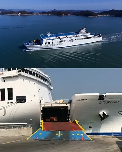 실버클라우드호-승선-차량선적-방법