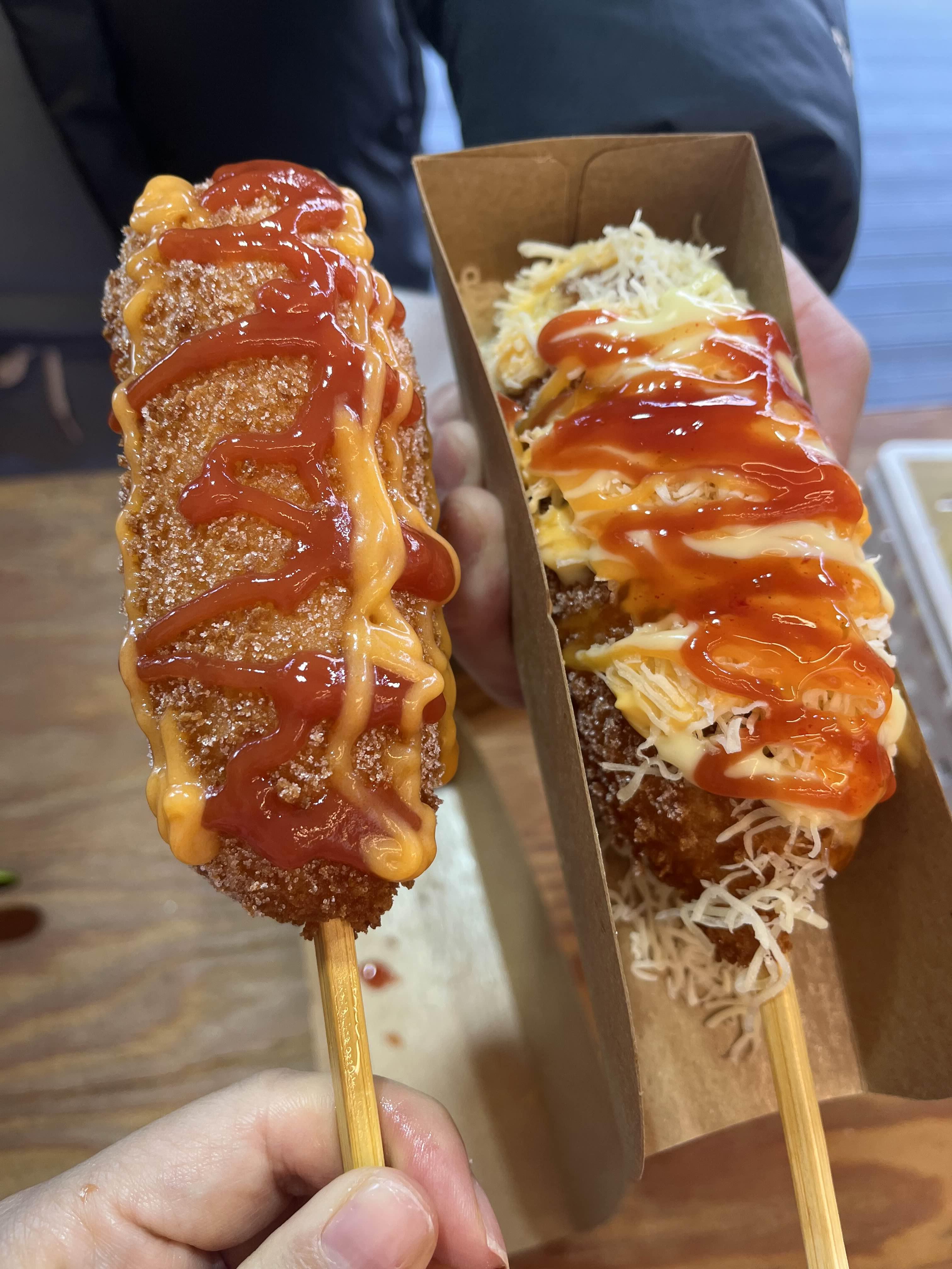 명랑핫도그 <따따블치즈 핫도그>&<통모짜 핫도그>