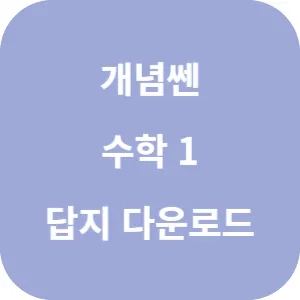 개념쎈 고등 수학 1 답지 섬네일