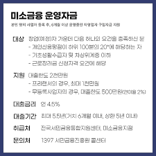 미소금융 창업·운영자금 긴급생계자금 1000만원 신청방법 알아보기