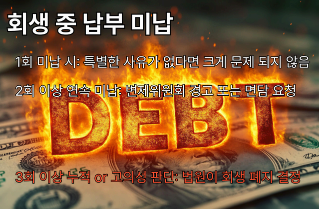 회생 중 납부 미납