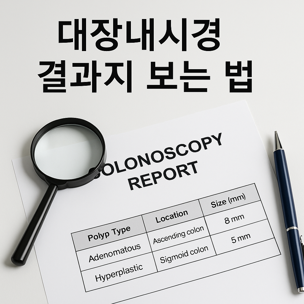 대장내시경 결과지 보는 법, 실사형 이미지