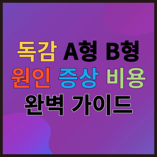 독감 A형과 B형