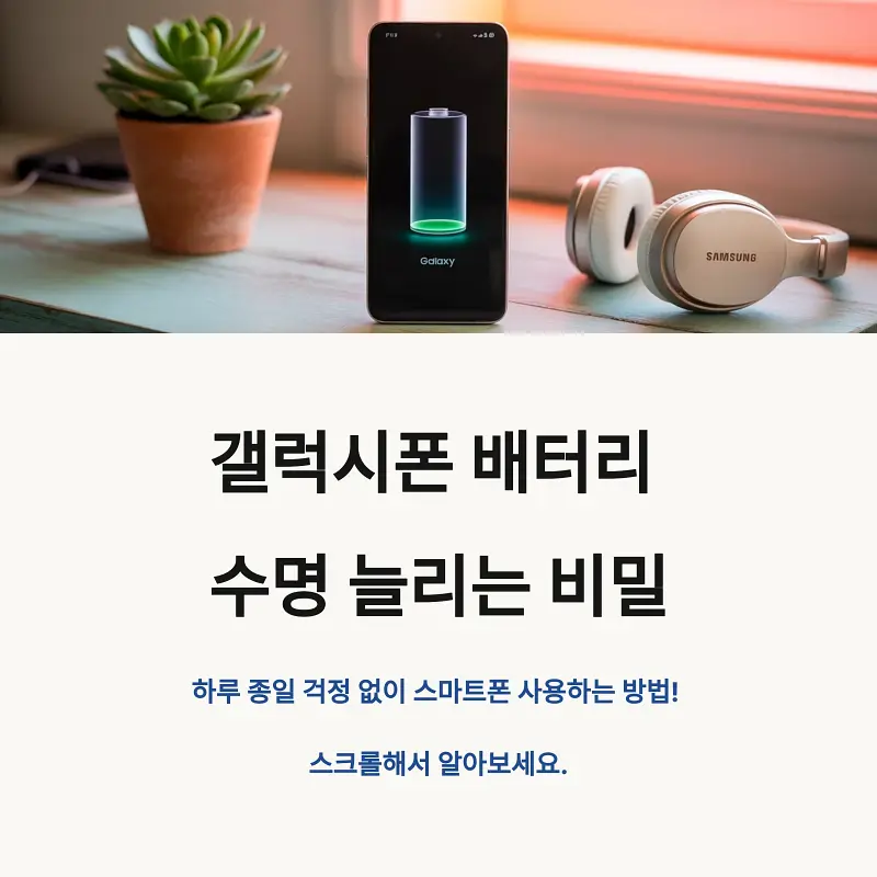 갤럭시폰 배터리 최적화 설정 팁