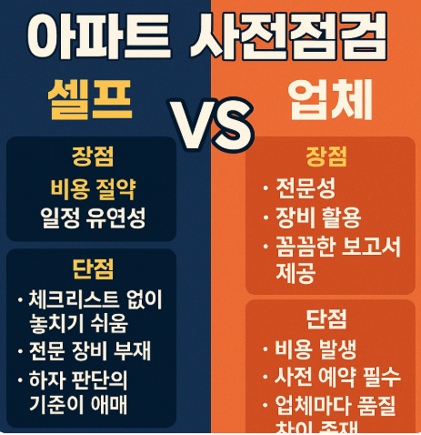 아파트사전점검 셀프or업체