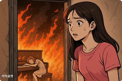 딸아이는 피아노 옆에서 그대로 질식사한 채 발견됐다