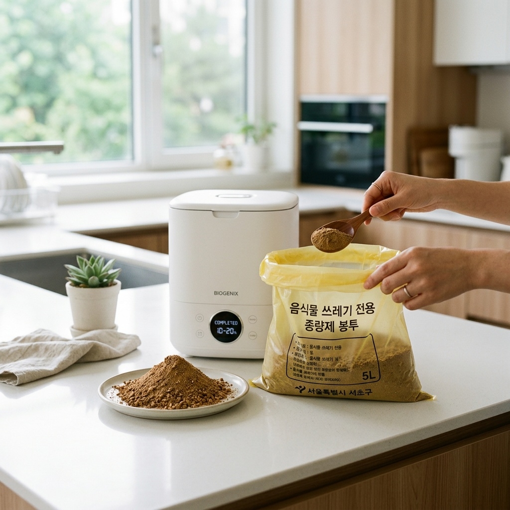 음식물처리기 고르는법 처리 완료 사용법