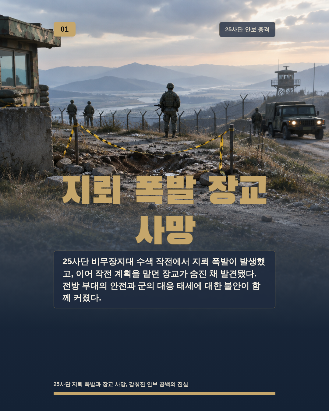 지뢰 폭발 장교 사망