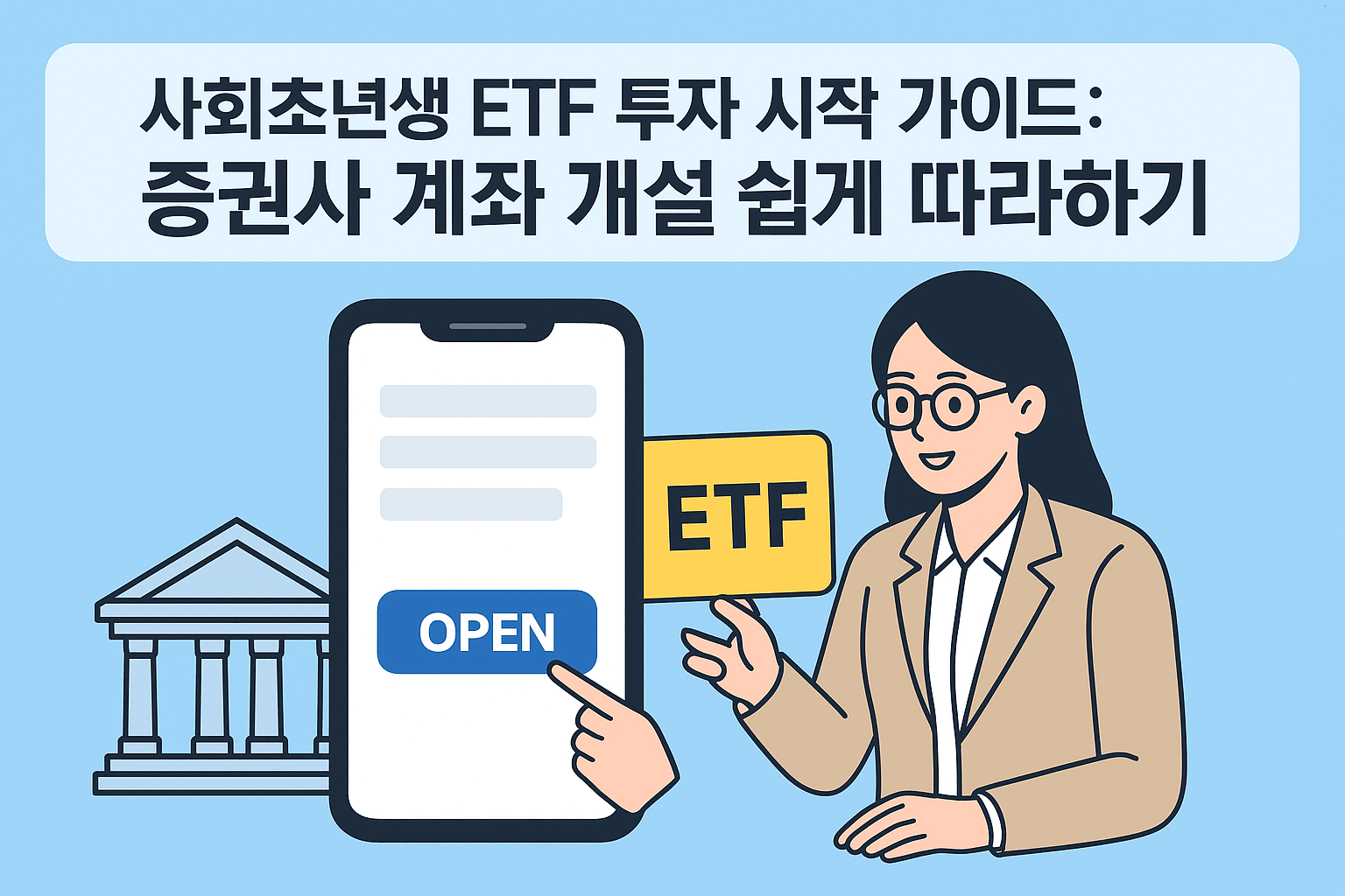 사회초년생 ETF 투자 시작 가이드: 증권사 계좌 개설 쉽게 따라하기
