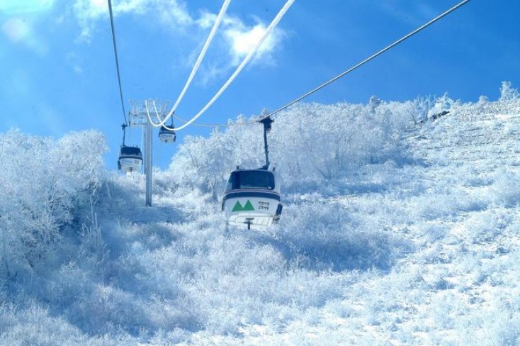 무주 덕유산 케이블카 눈꽃 전경