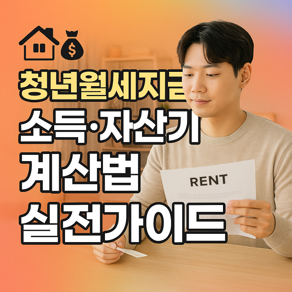 청년월세지원금 소득&middot;자산기준