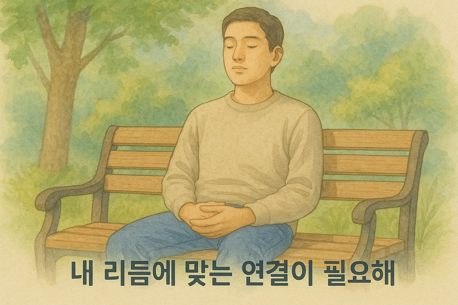 평화로운 공원 속 휴식