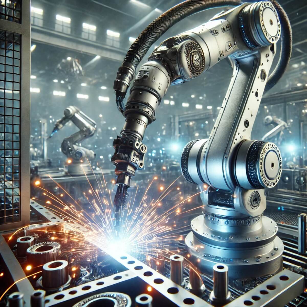 산업용 로봇 작동