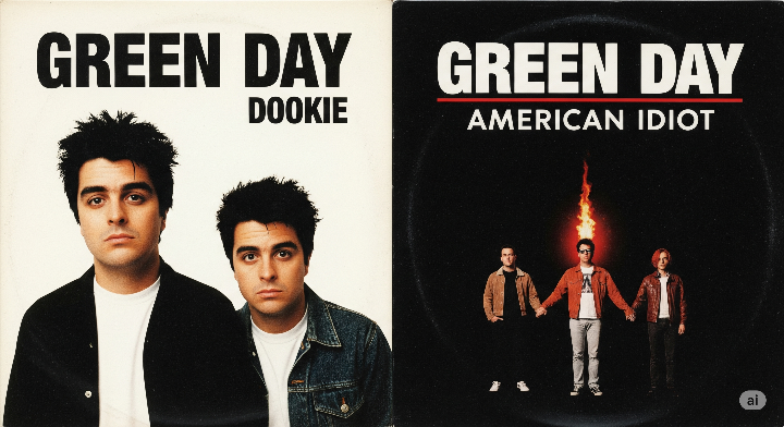 그린데이 Dookie와 American Idiot 앨범 자켓 이미지