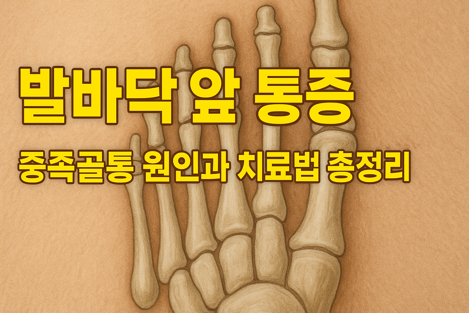 중족골통 원인과 치료법