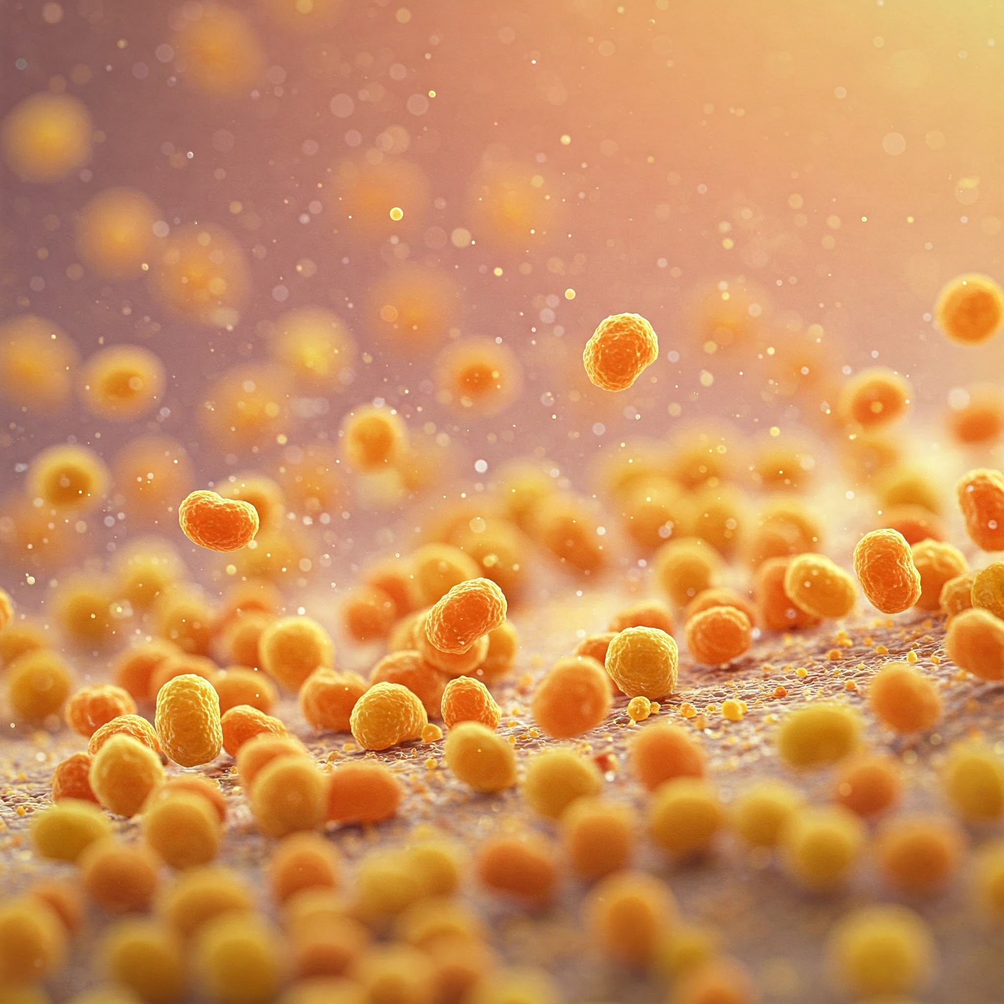 꽃가루를 확대한 사진