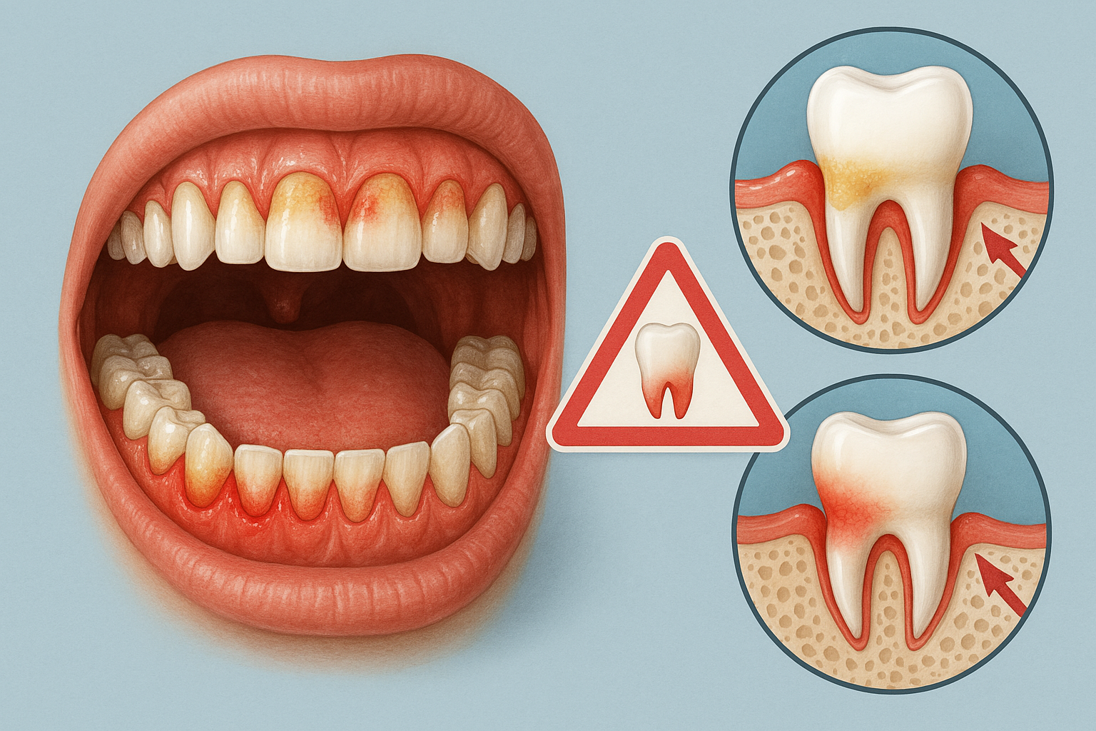 잇몸 염증과 구강 질환 주의 안내 이미지