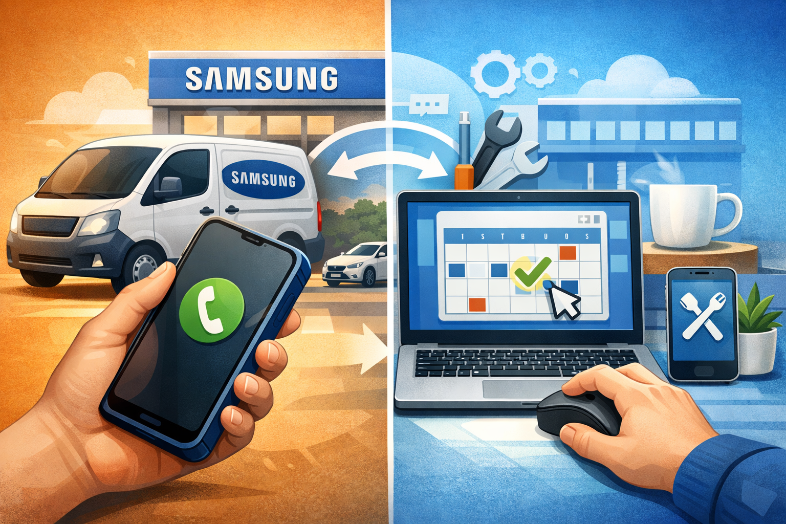 삼성전자 서비스센터 출장 예약 방법 : 전화와 온라인 예약 완벽 가이드 관련 사진