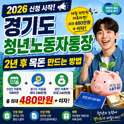 2026 경기도 청년 노동자 통장 신청 시작