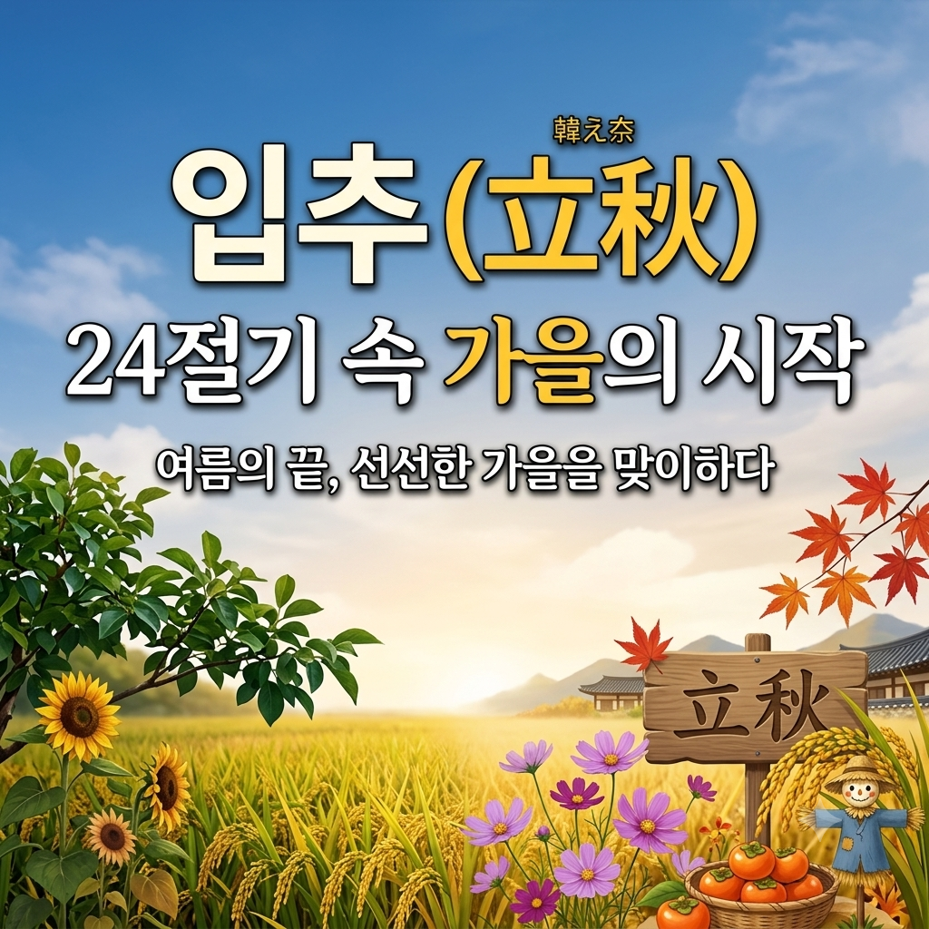 입추 뜻 24절기 속 가을의 시작