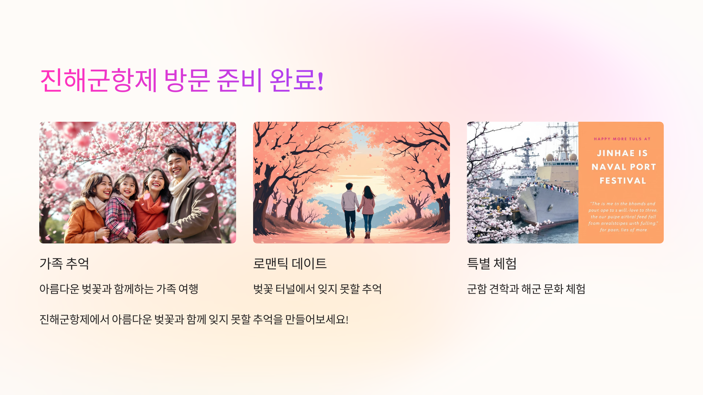 벚꽃과 함께 잊지 못할 추억