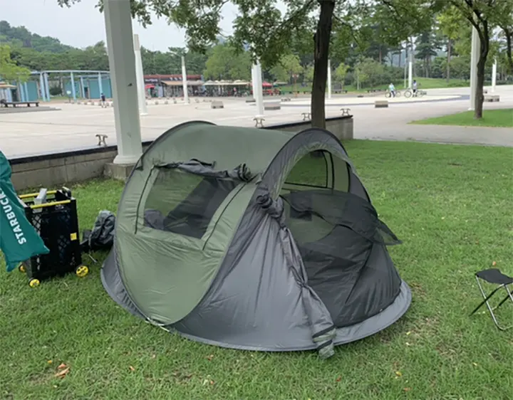 뚝섬 한강에서 원터치 텐트 사용해도 되나요