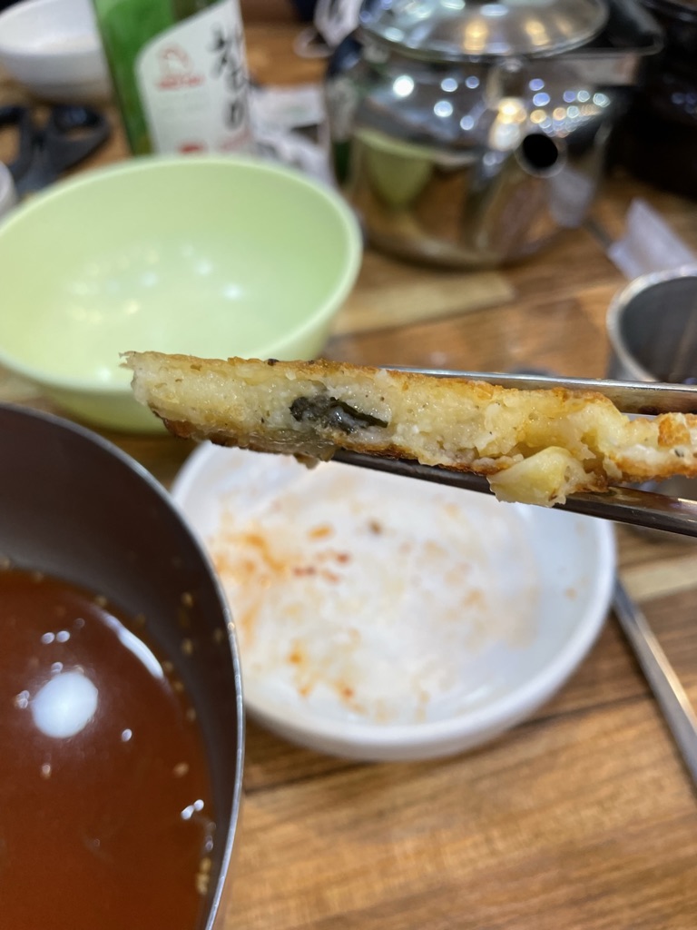 백령면옥 빈대떡 두깨