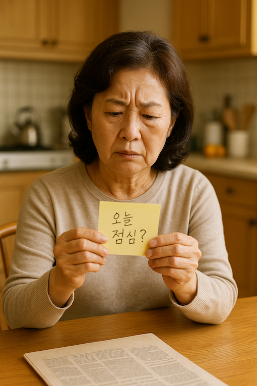오늘 먹은 식사조차 기억하지 못하는 한국인 여성