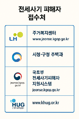  전세사기 피해를 접수할 수 있는 주요 기관과 플랫폼