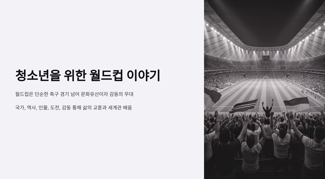 청소년을 위한 월드컵 이야기