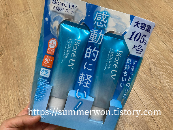 비오레 아쿠아리치 선크림 대용량