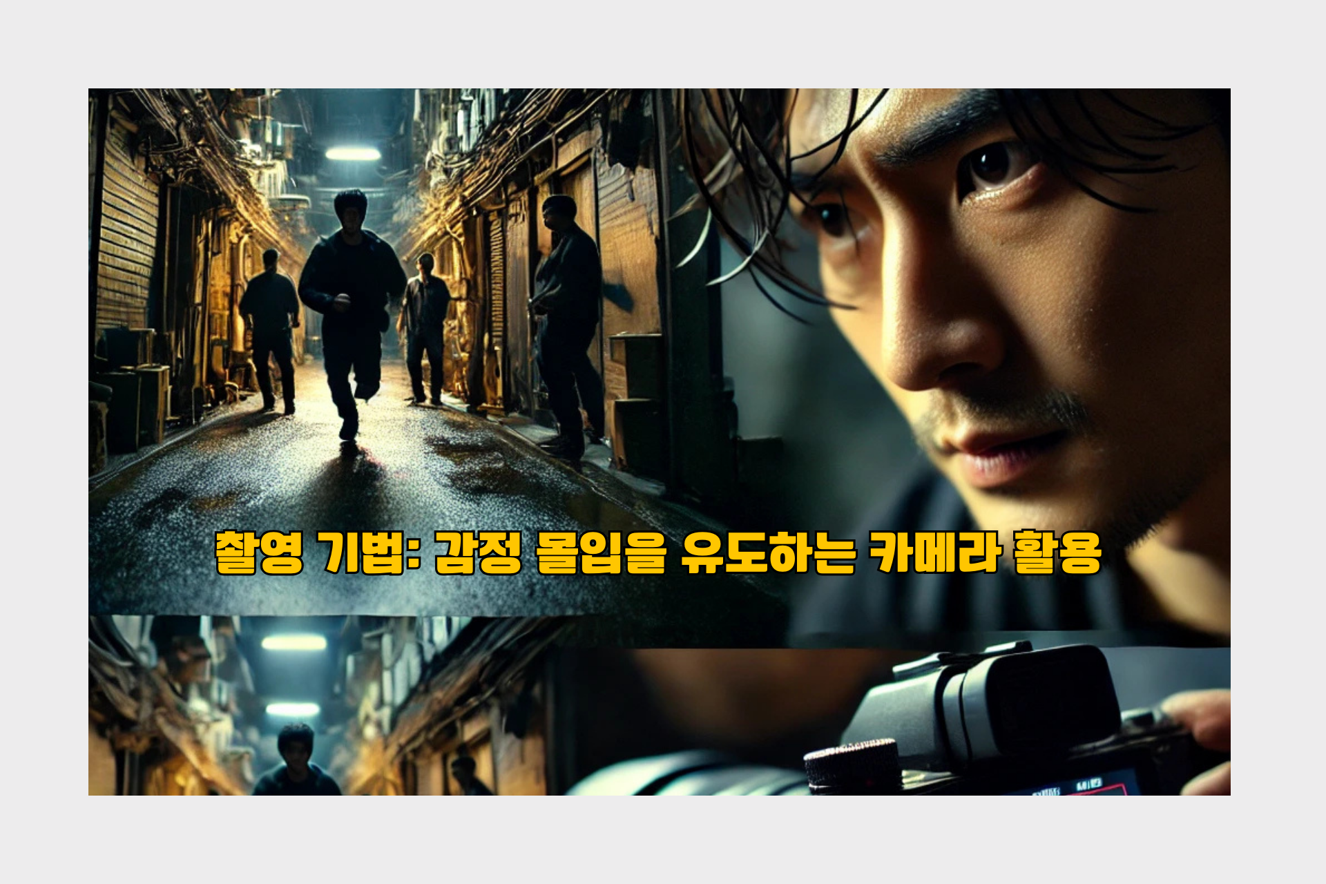 촬영 기법: 감정 몰입을 유도하는 카메라 활용