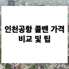 인천공항 대형택시 콜밴